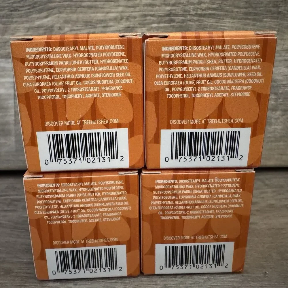 Tree Hut Golden Vanilla Overnight Lip Mask .6oz Lot of 4 New